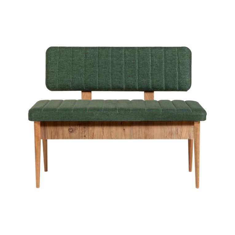Panca Marrone Quercia Verde Peso Supportato 150 kg Colore Struttura Verde 110x40x85h cm, Altezza Seduta 48 cm - Salento