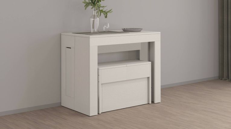 Panca moderna estensibile bianca 290x25x45h cm - Yutu