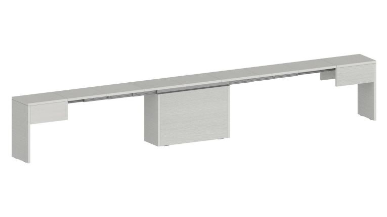 Panca moderna estensibile bianca 290x25x45h cm - Yutu