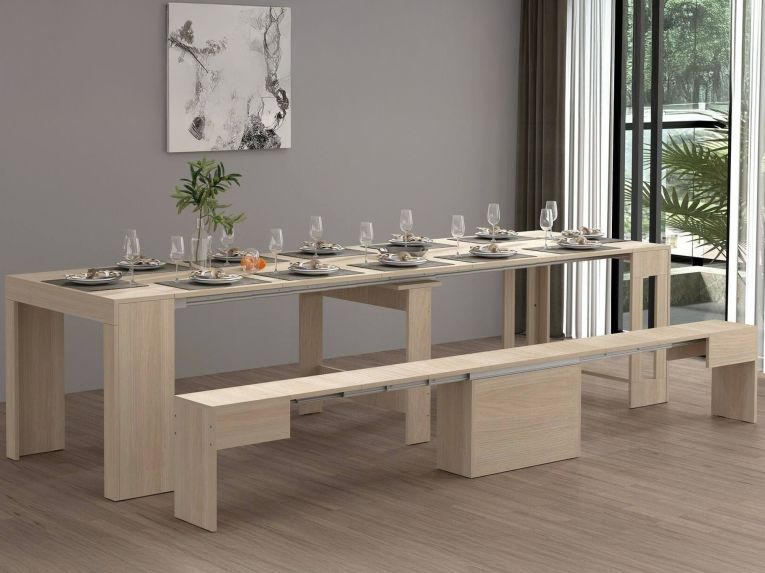 Panca olmo estensibile 290x25x45h cm - Yutu