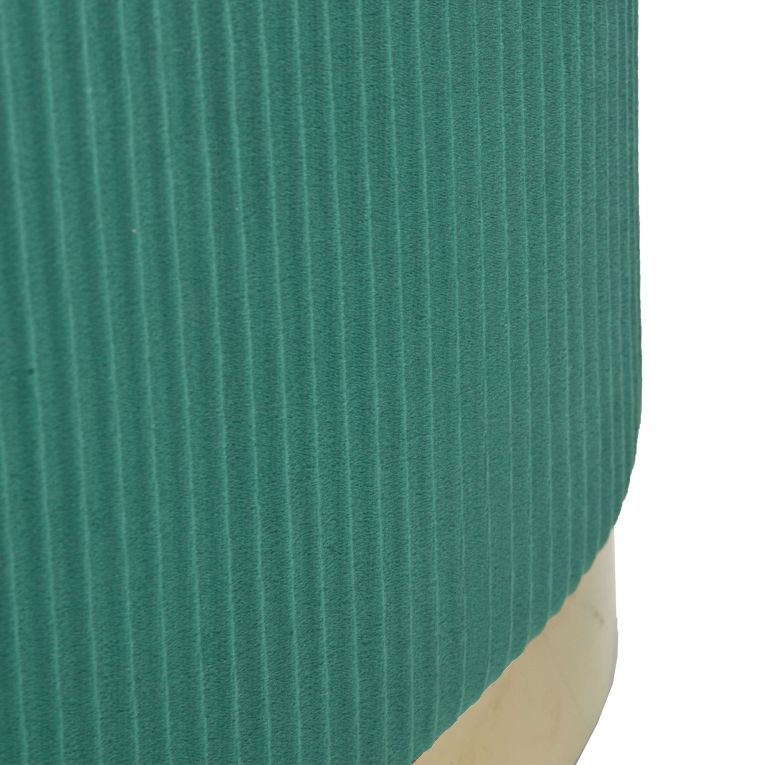 Panca Verde oro con due Sgabelli, Panca Contenitore Materiale Struttura in Metallo 80x37x42h cm, Colore Seduta Verde - Soroti