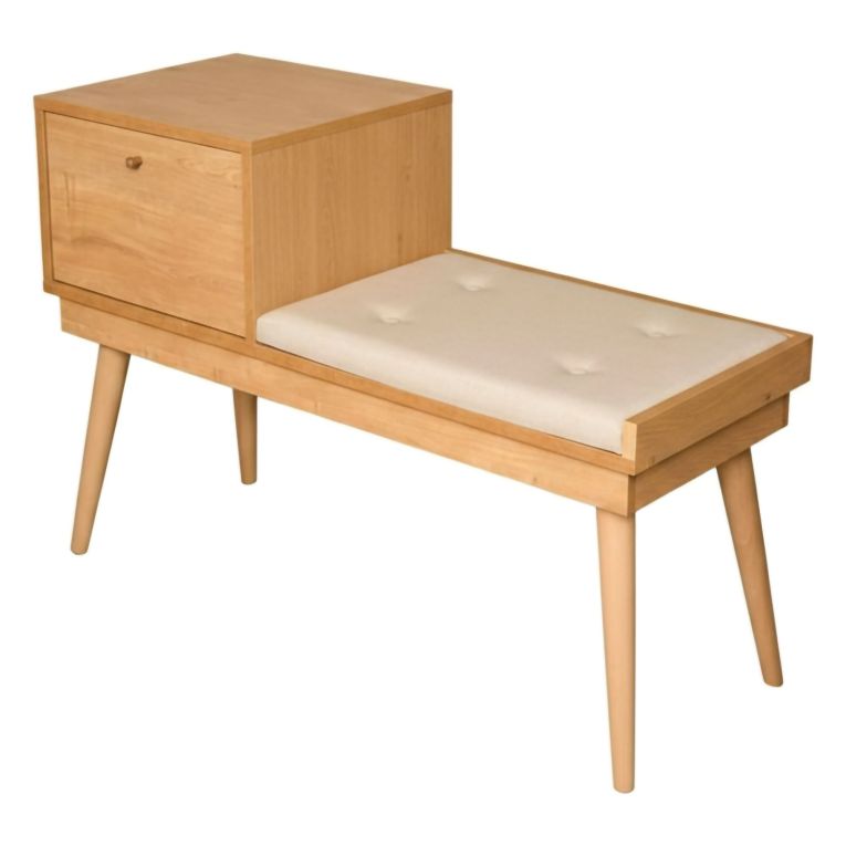 Panchetta decorativa quercia e crema 40x105x45h cm - Asolo