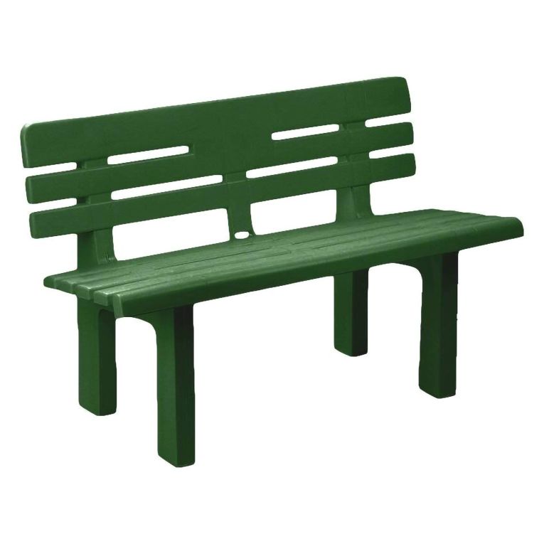 Panchina da esterno Alim, 110x52h71 cm, Verde