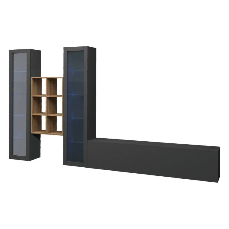 Parete attrezzata 3 ante 320cm antracite - Lome