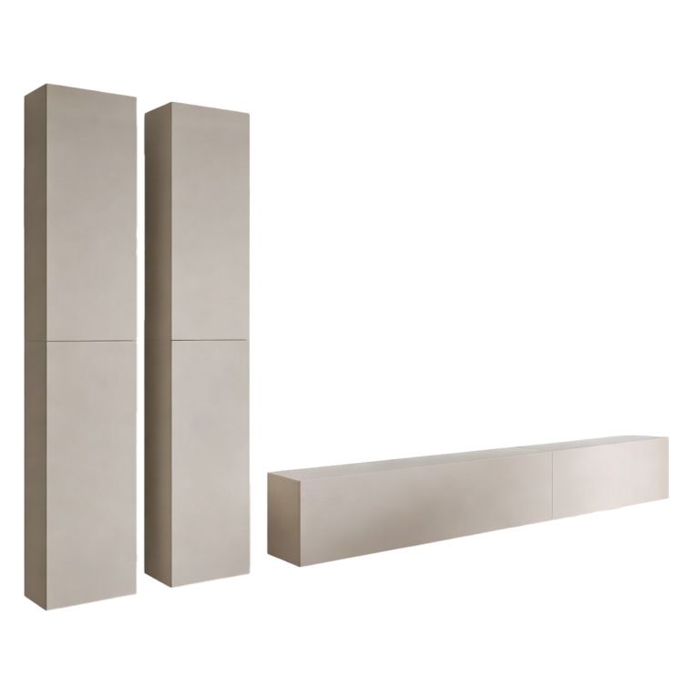 Parete Attrezzata Beige Modulabile 6 Ripiani, Apertura Battente - Haba