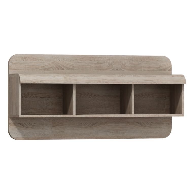 Parete Attrezzata Marrone Rovere Modulabile 20 Ripiani, un Cassetto - Kane