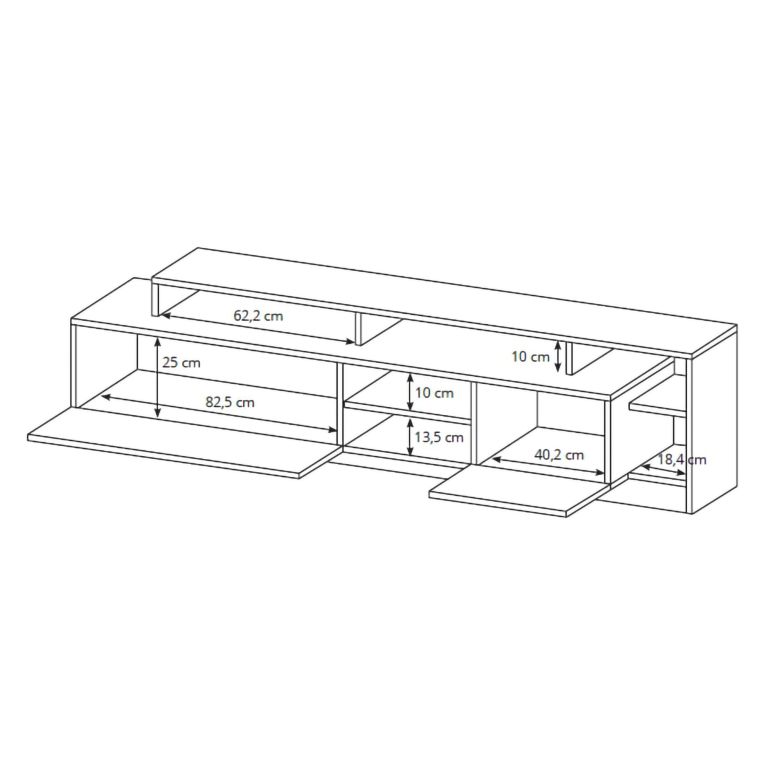 Parete Attrezzata Marrone Rovere Nero Antracite Modulabile 12 Ripiani, 20 Vani - Kamotiba