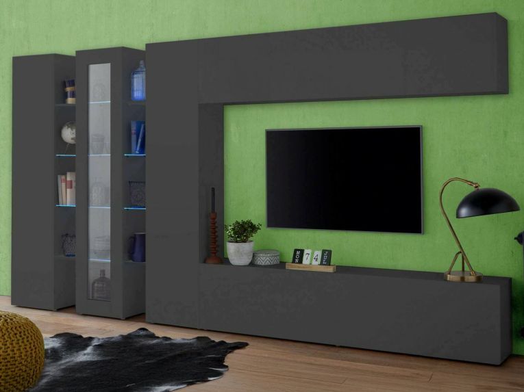 Parete salotto smart 320cm antracite - Bellino