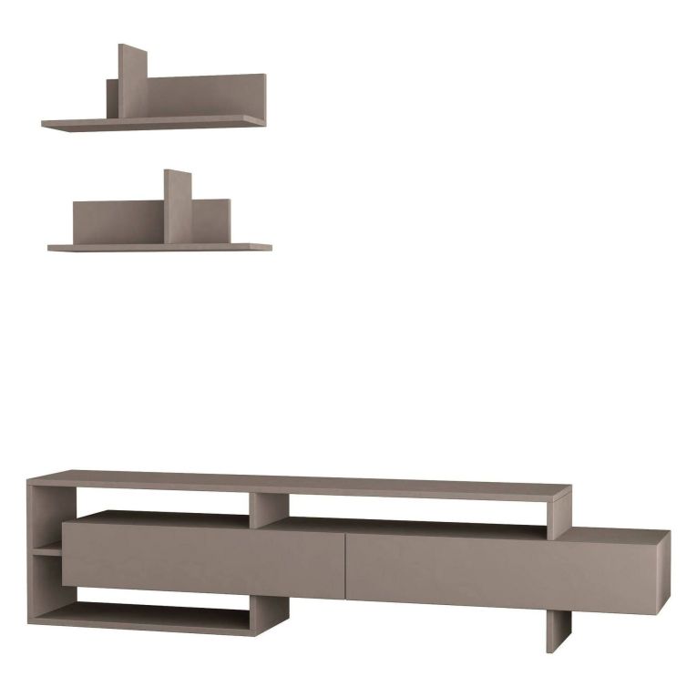 Parete soggiorno moderna 180cm beige - Huko