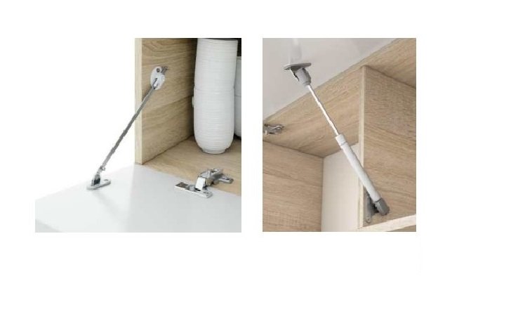 Parete soggiorno moderna 220cm legno e bianca - Aligator
