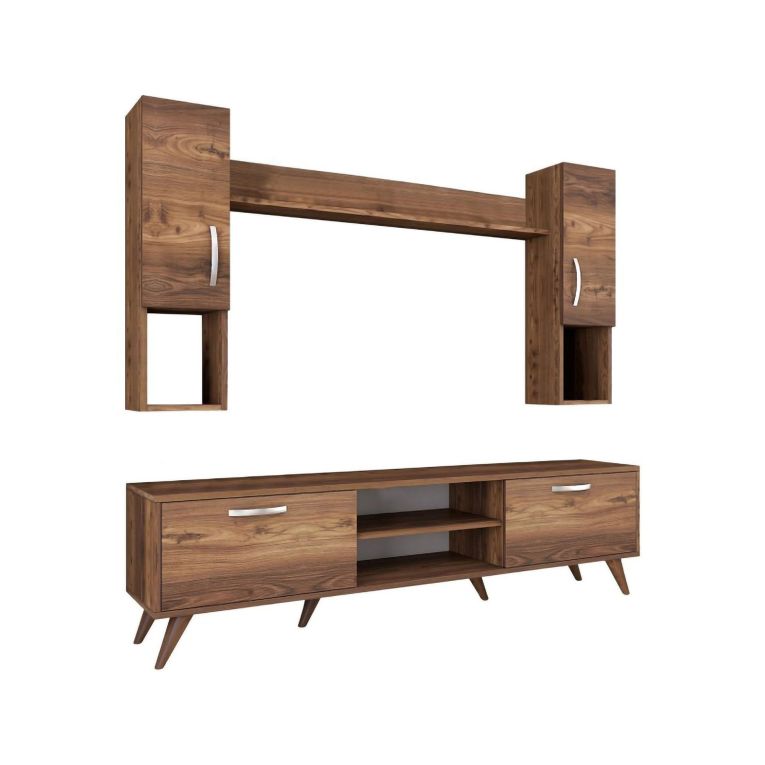 Parete soggiorno smart 180cm noce - Tino