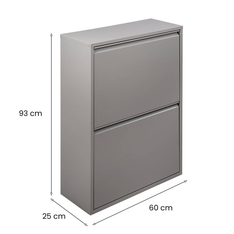 Pattumiera Achros, Cestino portarifiuti, Bidone per raccolta differenziata, Mobile per spazzatura, 60x25 h93 cm, Grigio