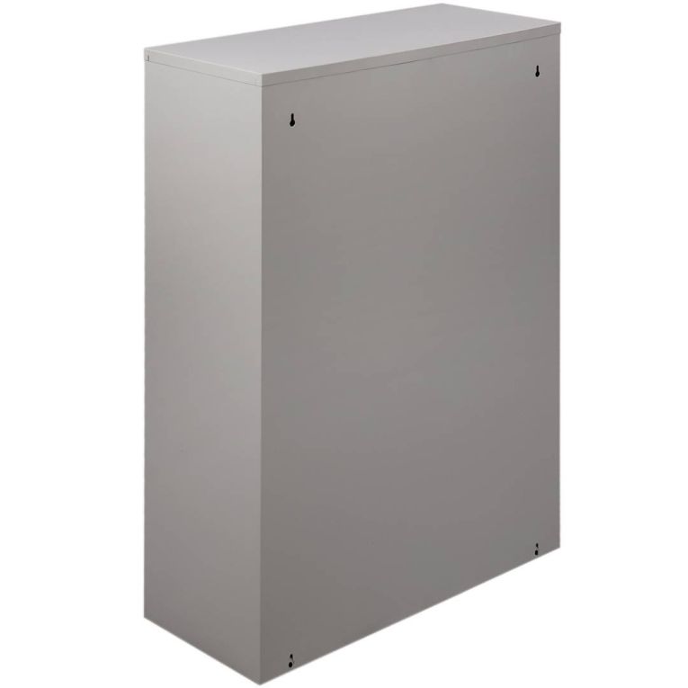 Pattumiera Achros, Cestino portarifiuti, Bidone per raccolta differenziata, Mobile per spazzatura, 60x25 h93 cm, Grigio