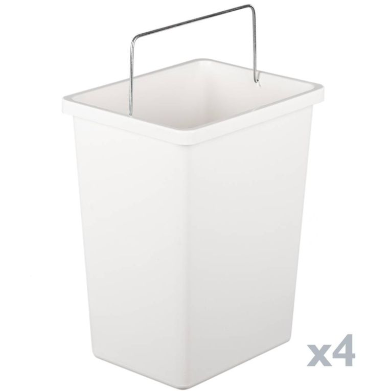 Pattumiera Achros, Cestino portarifiuti, Bidone per raccolta differenziata, Mobile per spazzatura, 60x25 h93 cm, Grigio