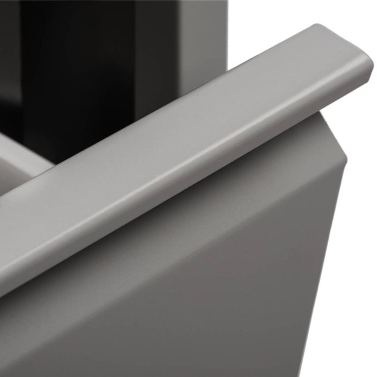 Pattumiera Achros, Cestino portarifiuti, Bidone per raccolta differenziata, Mobile per spazzatura, 60x25 h93 cm, Grigio