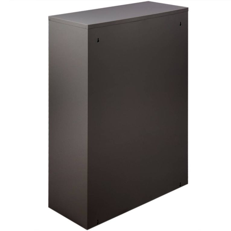 Pattumiera Achros, Cestino portarifiuti, Bidone per raccolta differenziata, Mobile per spazzatura, 60x25 h93 cm, Nero