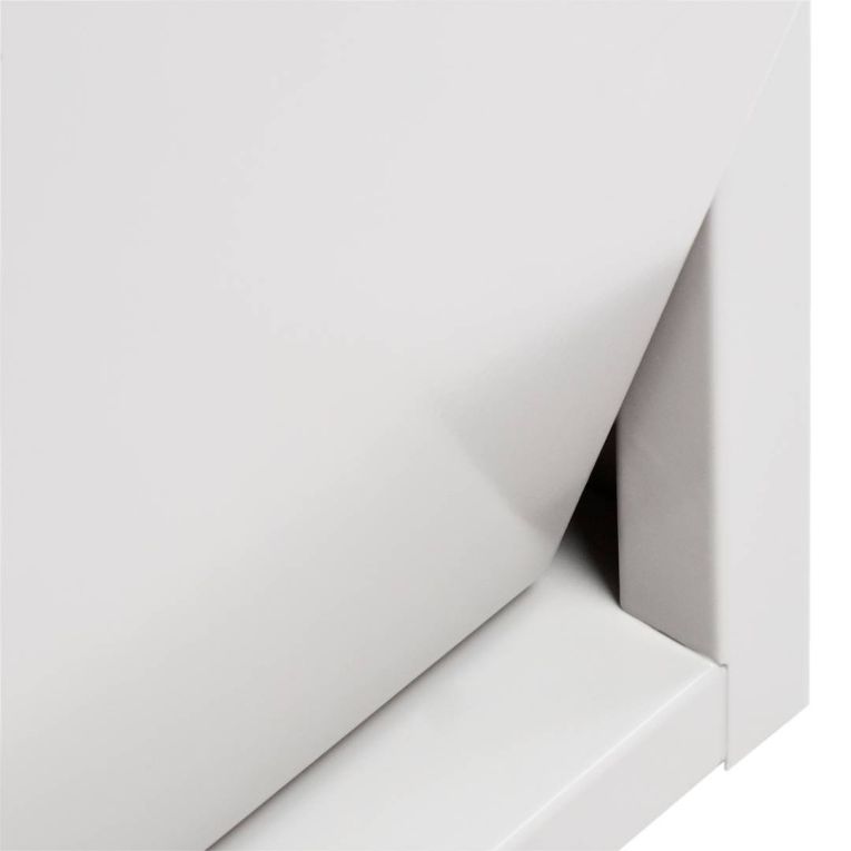 Pattumiera Aller, Bidone per spazzatura, Cestino portarifiuti, Mobile in metallo con secchi per raccolta differenziata, 60x25h92 cm, Bianco