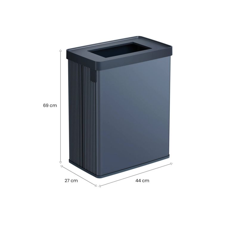 Pattumiera aperta 54 L 44x27x69h cm blu - Longueuil