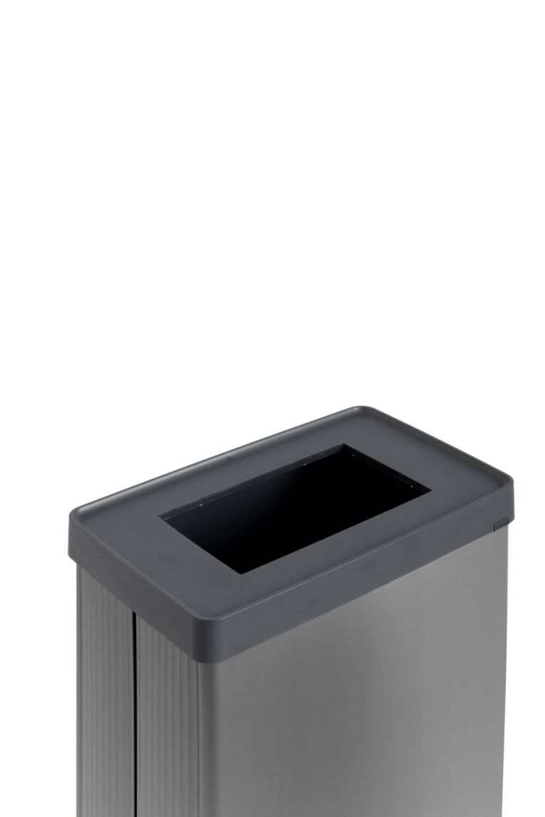 Pattumiera aperta 54 L 44x27x69h cm grigio scuro - Longueuil