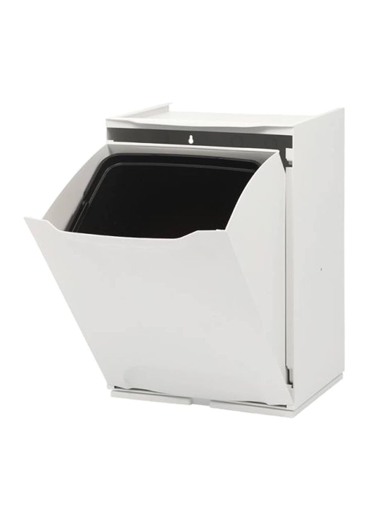 Pattumiera Bianco Capacità 15 lt un Cestino 34x29x47h cm, Cestino Estraibile Made in Italy - Dorothy
