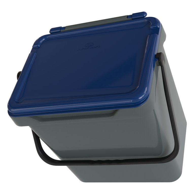 Pattumiera blu Capacità 34 lt un Cestino 40x31x39h cm, Made in Italy - Foscas