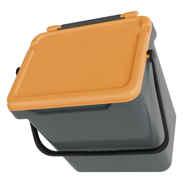 Pattumiera Giallo Capacità 35 lt un Cestino 40x31x39h cm, Made in Italy - Foscas
