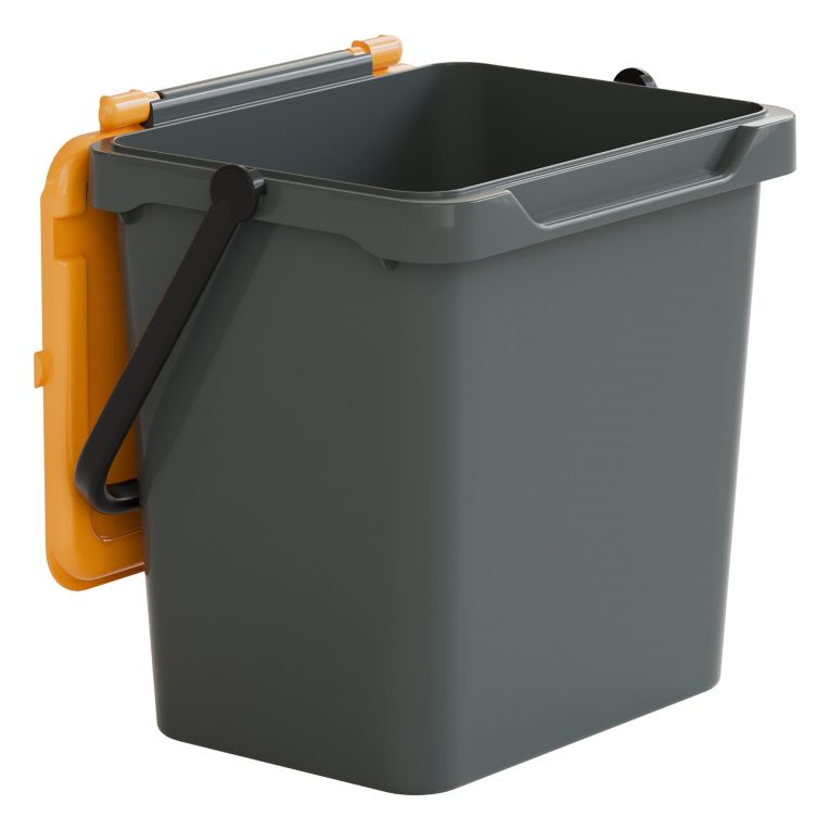 Pattumiera Giallo Capacità 35 lt un Cestino 40x31x39h cm, Made in Italy - Foscas