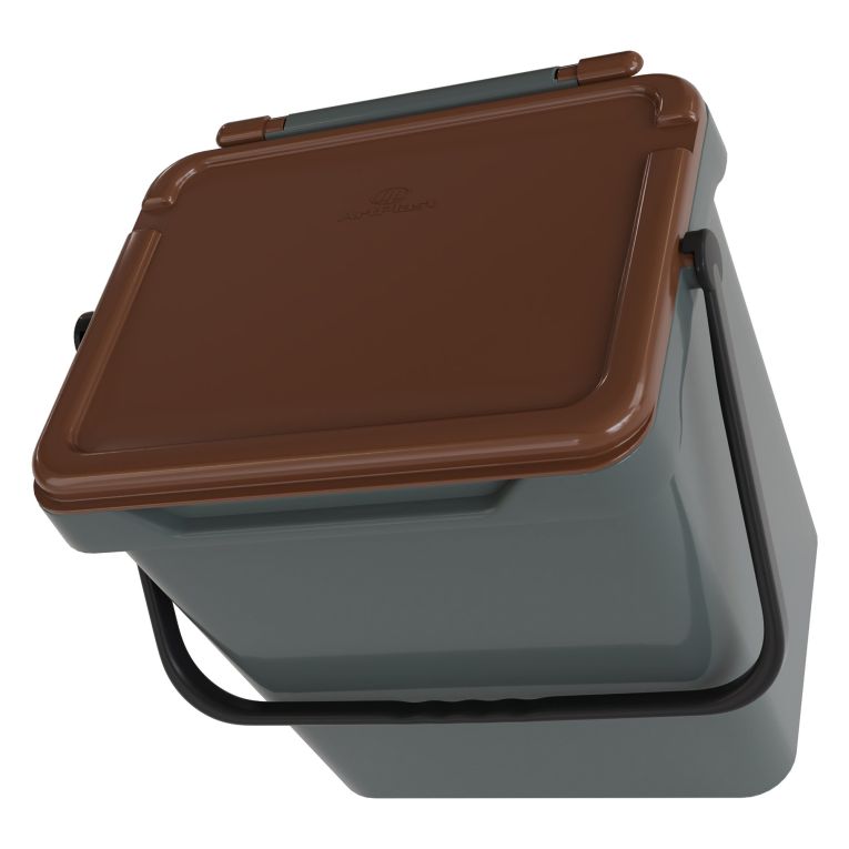 Pattumiera Marrone Capacità 36 lt un Cestino 40x31x39h cm, Made in Italy - Foscas