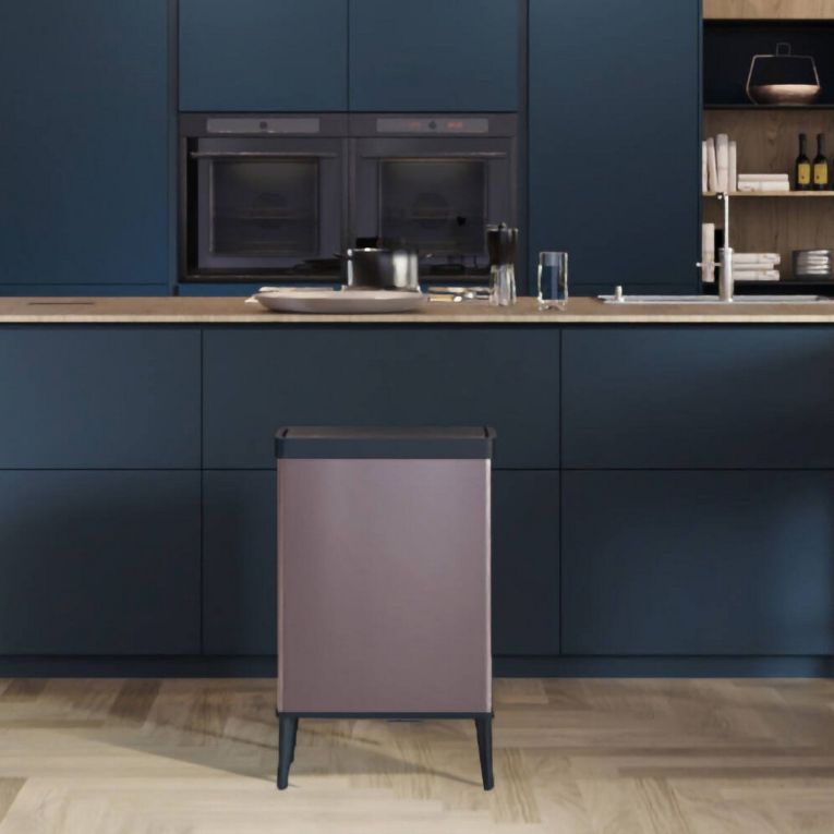 Pattumiera minimal cucina 54 L 44x27x69h cm marrone - Tofino