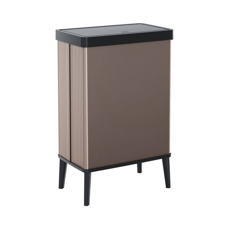 Pattumiera minimal cucina 54 L 44x27x69h cm marrone - Tofino