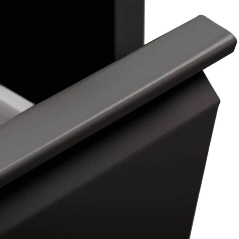 Pattumiera Nero Capacità 72 (18 per Secchio) Fissaggio a Muro Opzionale 60x25x93h cm, 4 Cestini - Anukhatun