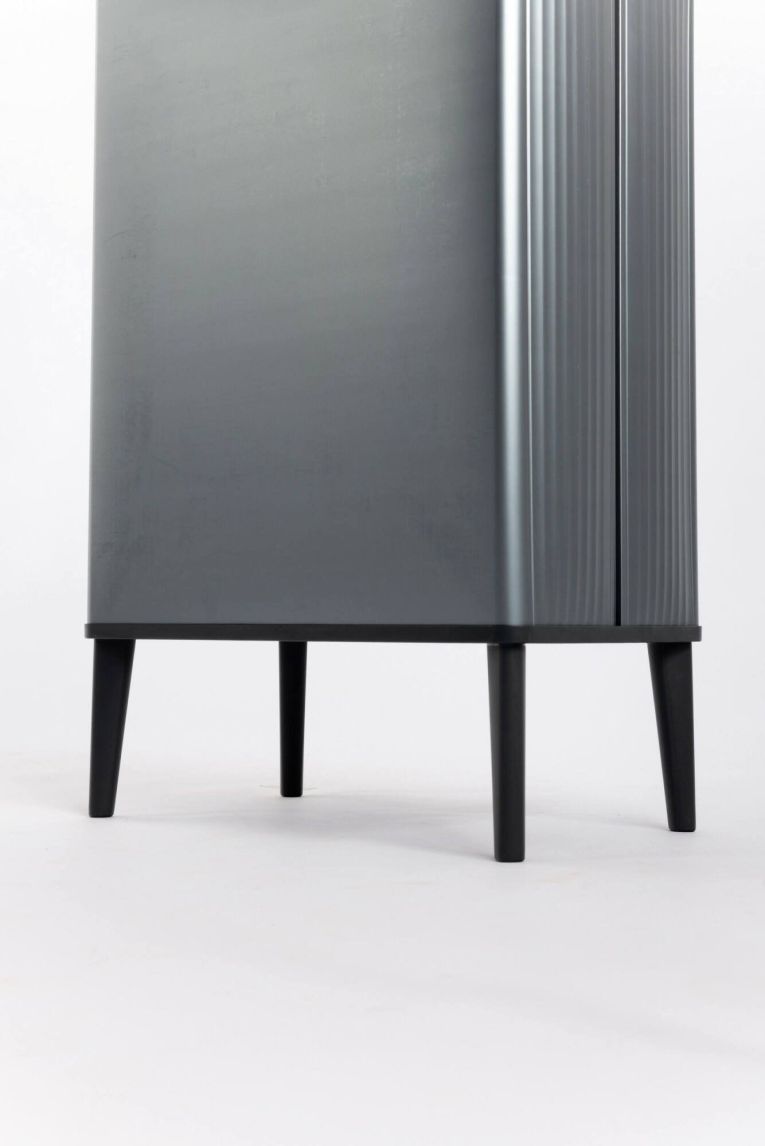 Pattumiera scandi 54 L 44x27x69h cm grigio scuro - Tofino