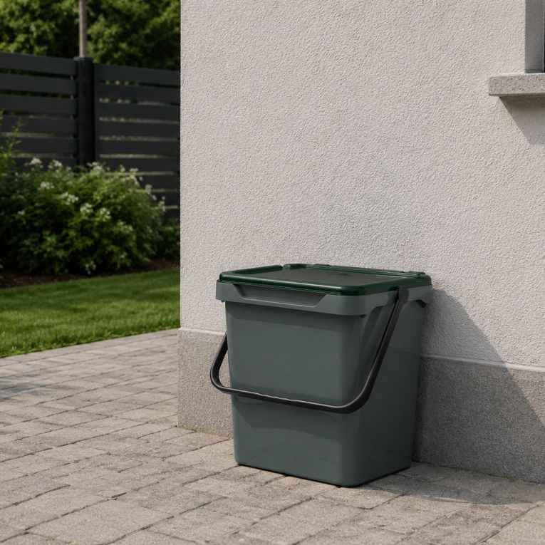 Pattumiera Verde Capacità 38 lt un Cestino 40x31x39h cm, Made in Italy - Foscas