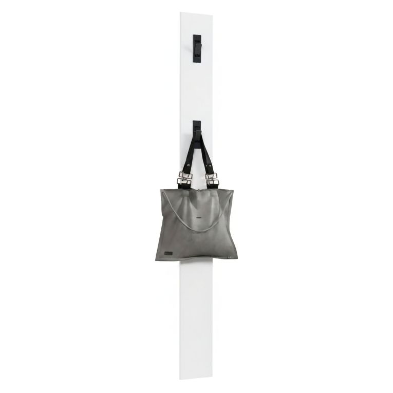 Pensile appendiabiti 15x170h cm 3 posti bianco lucido e antracite - Ascrea