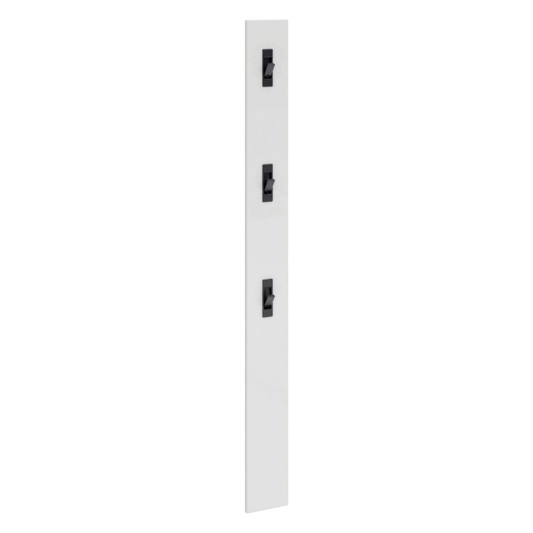 Pensile appendiabiti 15x170h cm 3 posti bianco lucido e antracite - Ascrea