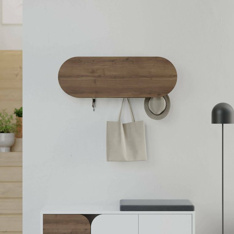 Pensile appendiabiti 84x28h cm 6 posti quercia - Terry
