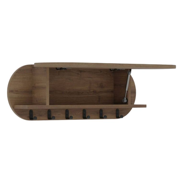 Pensile appendiabiti 84x28h cm 6 posti quercia - Terry