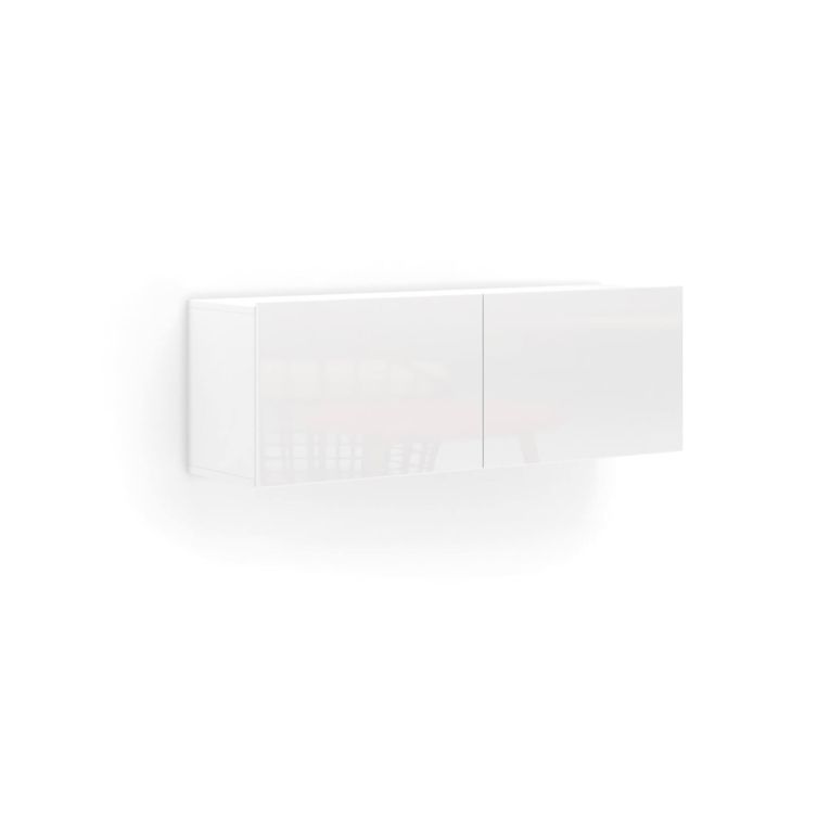 Pensile bagno 112x37h cm bianco lucido - Ostrense