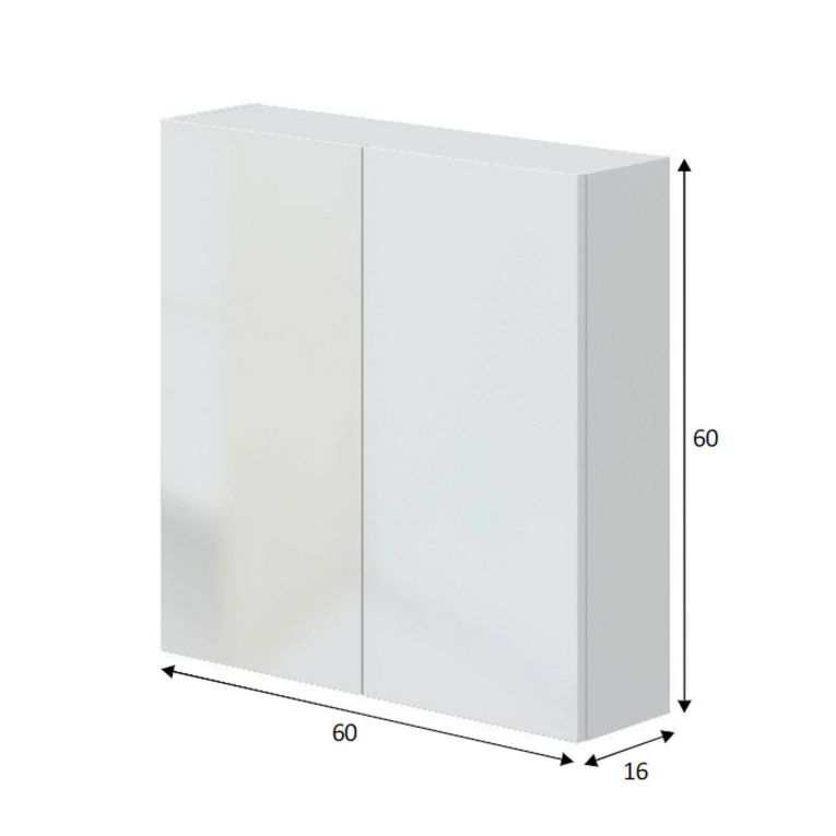 Pensile bagno 2 ante 60x60h cm bianco lucido - Apollosa