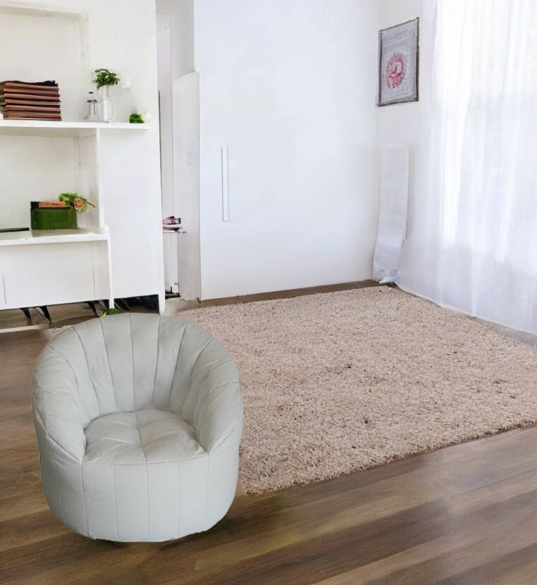 Poltrona Abrex, Seduta imbottita, Divano singolo da salotto, Sedia con braccioli, Made in Italy, 80x80 h80 cm, Bianco