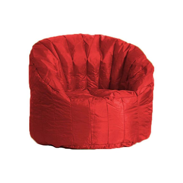 Poltrona Achira, Seduta imbottita, Divano singolo da salotto, Sedia con braccioli, Made in Italy, 80x80 h80 cm, Rosso