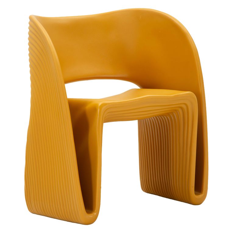 Poltrona Arancione Senape Adatto per Indoor-outdoor Braccioli 59x79x68h cm, Altezza Seduta 45 cm - Galire