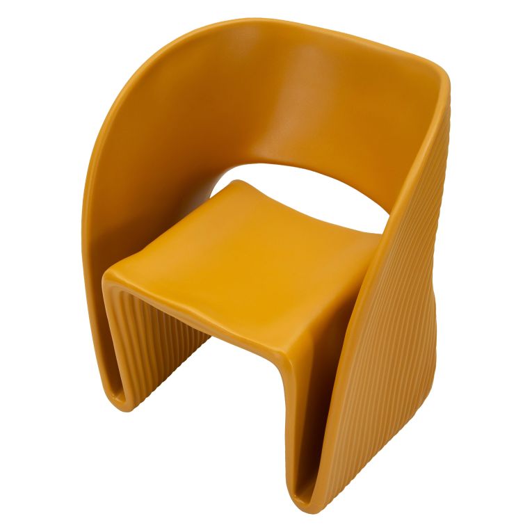 Poltrona Arancione Senape Adatto per Indoor-outdoor Braccioli 59x79x68h cm, Altezza Seduta 45 cm - Galire