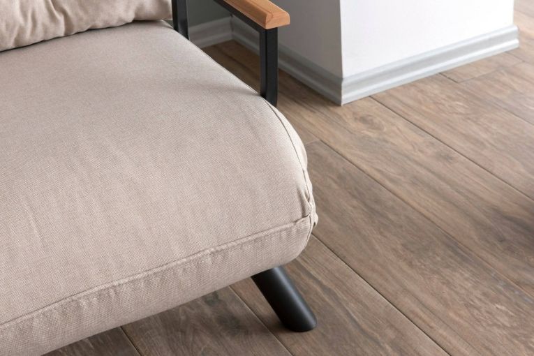 Poltrona Beige Reclinabile Braccioli 60x78x78h cm, Peso Supportato 100 kg - Keoni