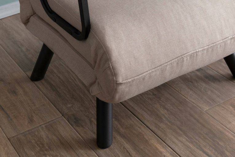 Poltrona Beige Reclinabile Braccioli 60x78x78h cm, Peso Supportato 100 kg - Keoni