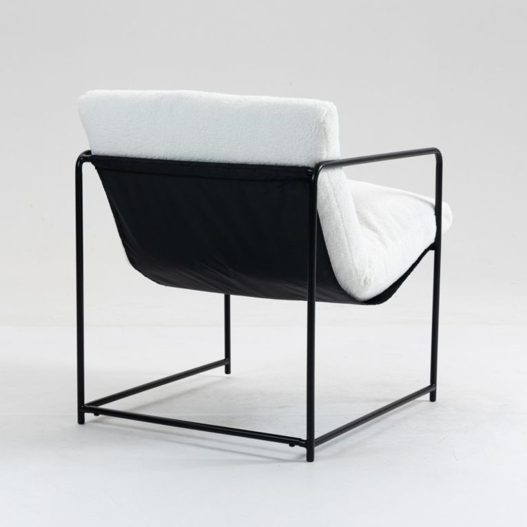 Poltrona Bianco Braccioli Peso Supportato 120 kg 61x67x75h cm, Materiale Struttura in Metallo - Appare