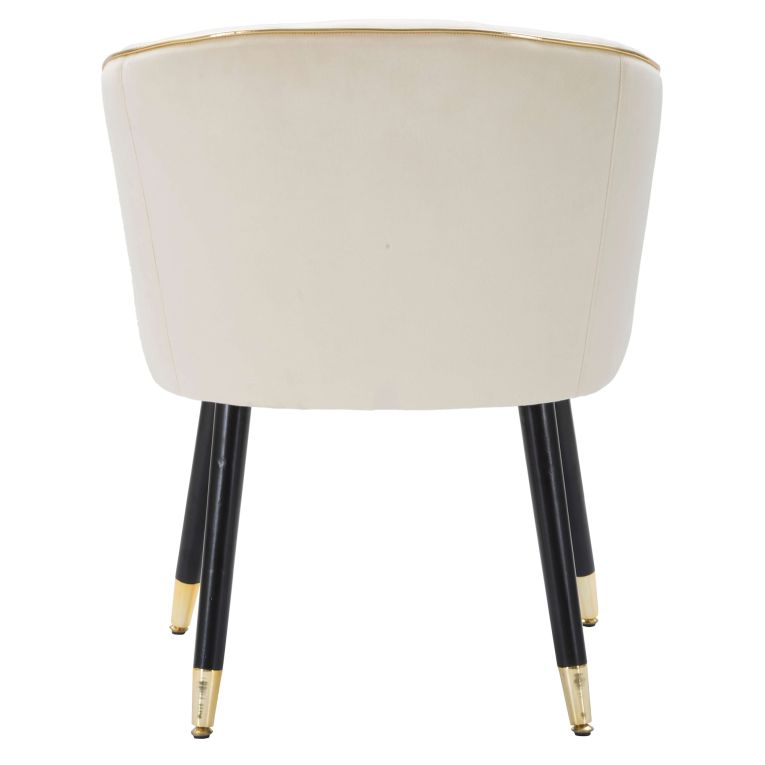 Poltrona Bianco oro Braccioli Materiale Struttura in Tessuto 62x58x78h cm, Colore Struttura oro - Cachi