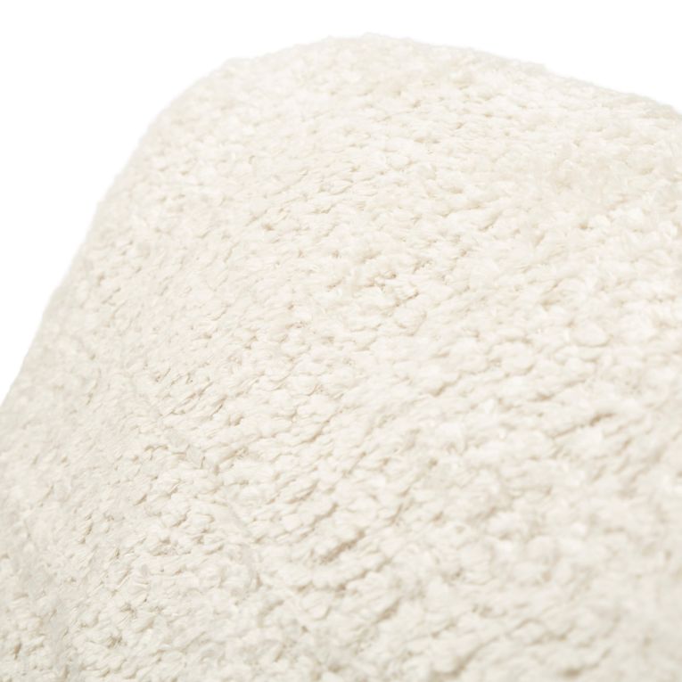 Poltrona Bianco Reclinabile Trasformabile in Letto, Rivestimento in Tessuto Bouclè 31x31x97h cm, Materiale Struttura in Tessuto - Abyane