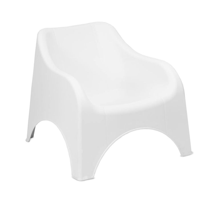 Poltrona da Esterno Bianco una Sedia 79x81 cm, Braccioli - Agri