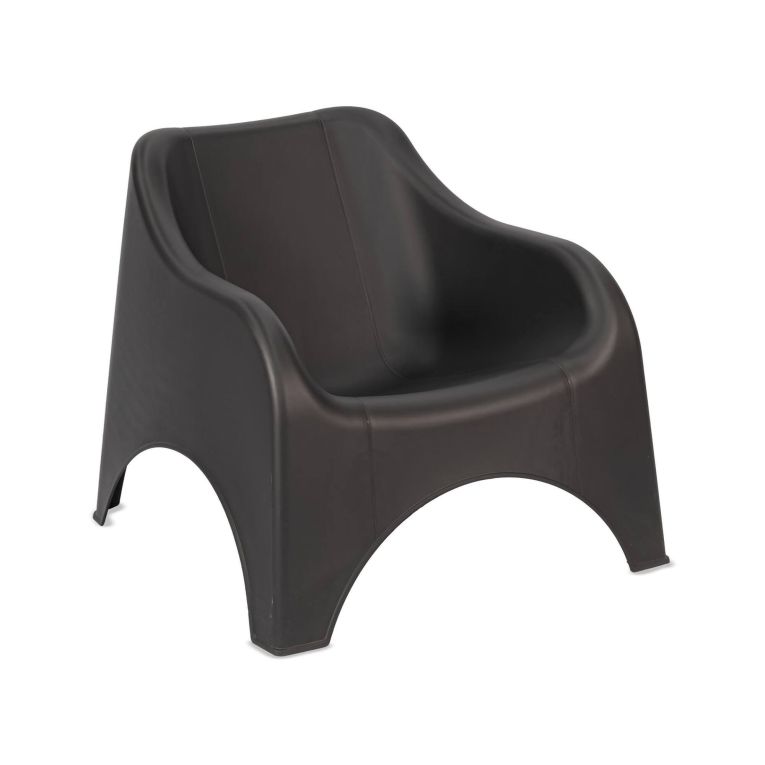 Poltrona da Esterno Nero Antracite una Sedia 79x81 cm, Braccioli - Agri